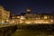 Ruins of Trajan\'s Market (Mercati di Traiano) in Rome at night