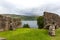 Ruins of Urquhart Castle along Loch Ness, Scotland