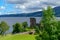 The ruins of Urquhart Castle on the shores of Loch Ness in Scotland