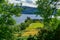 The ruins of Urquhart Castle on the shores of Loch Ness in Scotland