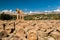 Ruins in the Valley of the Temples of Agrigento; the temple of Dioscuri in the background