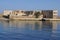 Ruins, The Venetian port or old harbor of Chania, Crete, Greece