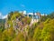 Ruins of Vranov Castle with small rock chapel, Pantheon, in Mala Skala on sunny summer day with blue sky and lush green