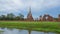 Ruins of Wat Mahathat temple in Ayutthaya historical park, Thailand