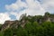 Ruins of Wolfsberg Castle in village Wolfsberg near Obertrubach in Franconian Switzerland, Germany