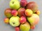 Ðruit background with apples and pears, plums