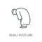 Ruku Posture linear icon. Modern outline Ruku Posture logo conce