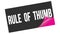 RULE  OF  THUMB text on black pink sticker stamp