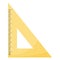 Rule triangle school isolated icon