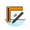 Ruler, Construction, Pencil, Repair, Design Abstract Flat Color Icon Template