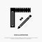 Ruler, Construction, Pencil, Repair, Design solid Glyph Icon vector