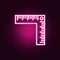 Ruler neon icon. Elements of education set. Simple icon for websites, web design, mobile app, info graphics