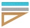 Ruler school flat centimeter. Scale inch rule millimeter plastic isolated illustration