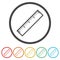 Ruler sign icon. School tool symbol