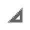 Ruler, tool, triangle icon. Element of materia flat tools icon