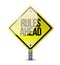 Rules ahead road sign illustration design