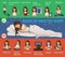 Rules of healthy Sleep. Vector Infographics Illustration. Cute Girl sleeping on the Bed. Useful tips for a good night`s