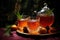 rum punch served in elegant glassware