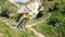 Rumah Pohon Tree houses next to the Raja Lima Shrine and lookout point on Nusa Penida, Indonesia