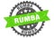 Rumba stamp. rumba grunge round sign.