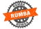 Rumba stamp. rumba grunge round sign.