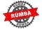 Rumba stamp. rumba grunge round sign.