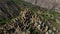 Rumble back stone ruins of an old abandoned village on the top of the Caucasian mountainous Dagestan. Amazing village of