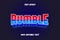 Rumble Editable Text Effect Red Blue Color