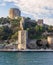 Rumelihisari Bogazkesen Castle, Rumelian Castle, located at the hills of the European side of Bosphorus Strait, Istanbul, Turkey