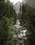 Rummel Lake water fall in the Canadian Rockies