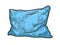 rumpled pillow cushion color sketch raster