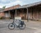 Rumst, Antwerp Province, Belgium - Trekking bike standing in front of the museum of the local brick stone industry