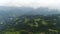 Rumtek Monastery area in Sikkim India seen from the sky