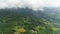 Rumtek Monastery area in Sikkim India seen from the sky