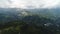 Rumtek Monastery area in Sikkim India seen from the sky