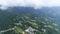 Rumtek Monastery area in Sikkim India seen from the sky