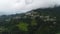 Rumtek Monastery area in Sikkim India seen from the sky