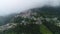 Rumtek Monastery area in Sikkim India seen from the sky