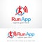 Run App Logo Template Design Vector, Emblem, Design Concept, Creative Symbol, Icon