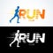 Run club logo template. Sport logotype template, sports club, running club and fitness logo design template. Man fitness.