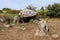 Run-er-Sinzen dolmen - megalithic monument near Erdeven in Brittany