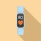 Run fitness band icon flat vector. Gym counter