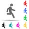 Run, man multi color style icon. Simple glyph, flat vector of walking,running people icons for ui and ux, website or mobile