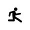 run, slowly icon. Element of walking and running people icon for mobile concept and web apps. Detailed run, slowly icon can be use