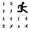 run, slowly icon. Walking, Running People icons universal set for web and mobile