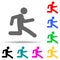 Run, slowly multi color style icon. Simple glyph, flat vector of walking,running people icons for ui and ux, website or mobile
