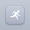 Run, Sprint button, best vector on a gray background