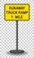 Runaway truck ramp 1 mile traffic warning sign isolated on transparent background