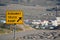 Runaway Truck Ramp Sign a emergency escape ramp in Laughlin, Clark County Nevada USA