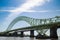 Runcorn, United Kingdom - 05292020 - The Magnificent Silver Jubilee Bridge in Runcorn